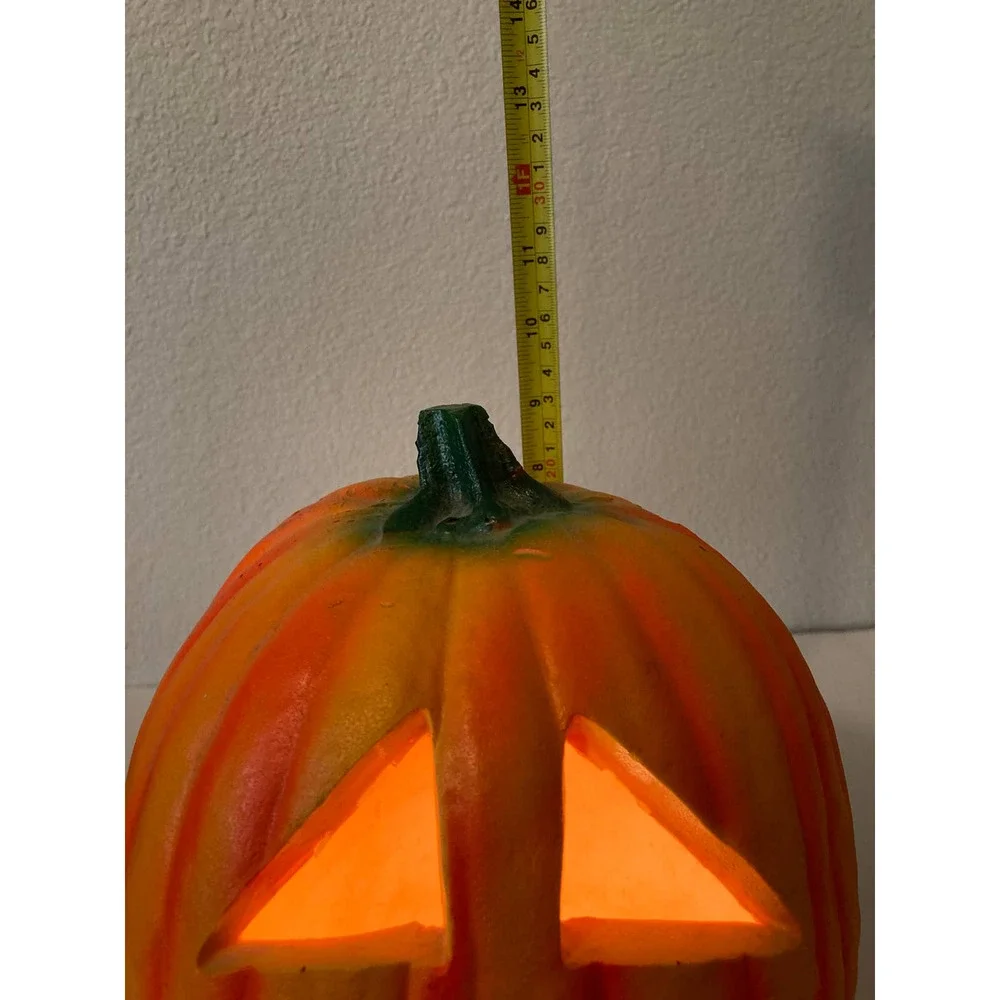 Vintage Trendmasters Light Up Foam Blow Mold Pumpkin Head Jack O Lantern 1992‎